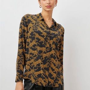 NWT Rails Kate Lynx Silk Blouse $248